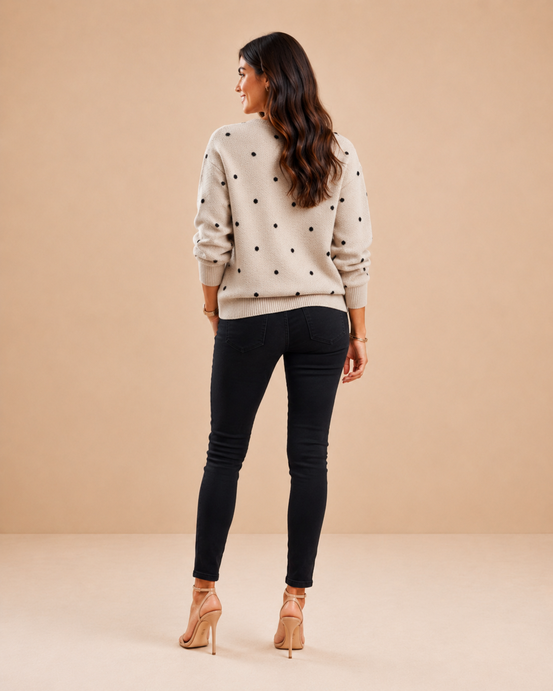 Jersey de Punto con Lunares